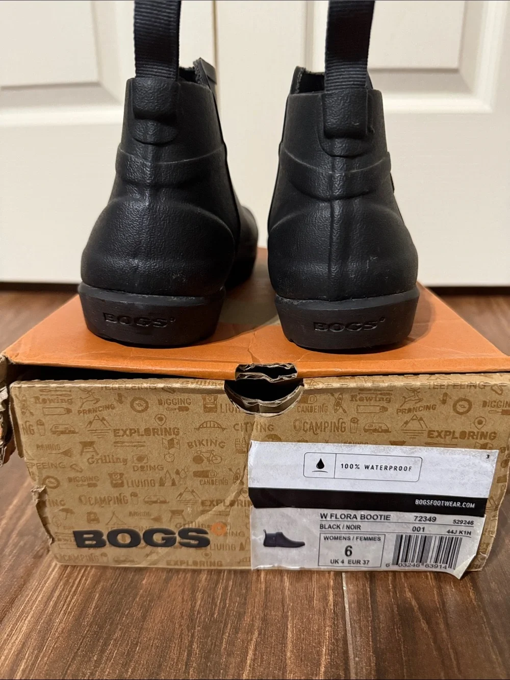 Bogs Womens Black Chelsea Rain Boots